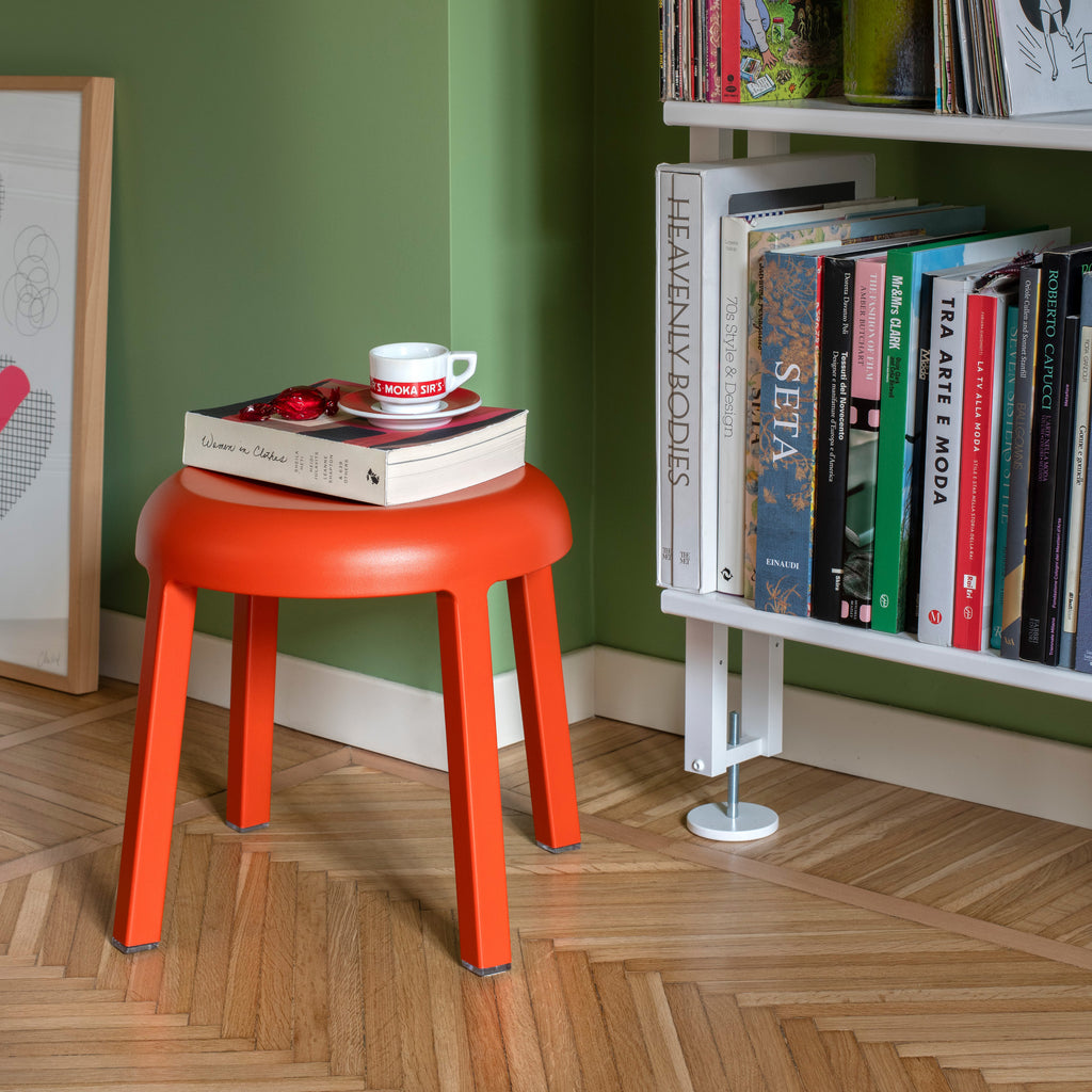 Goodee - Emeco - Za Mini Tabouret - Couleur - Orange Corail